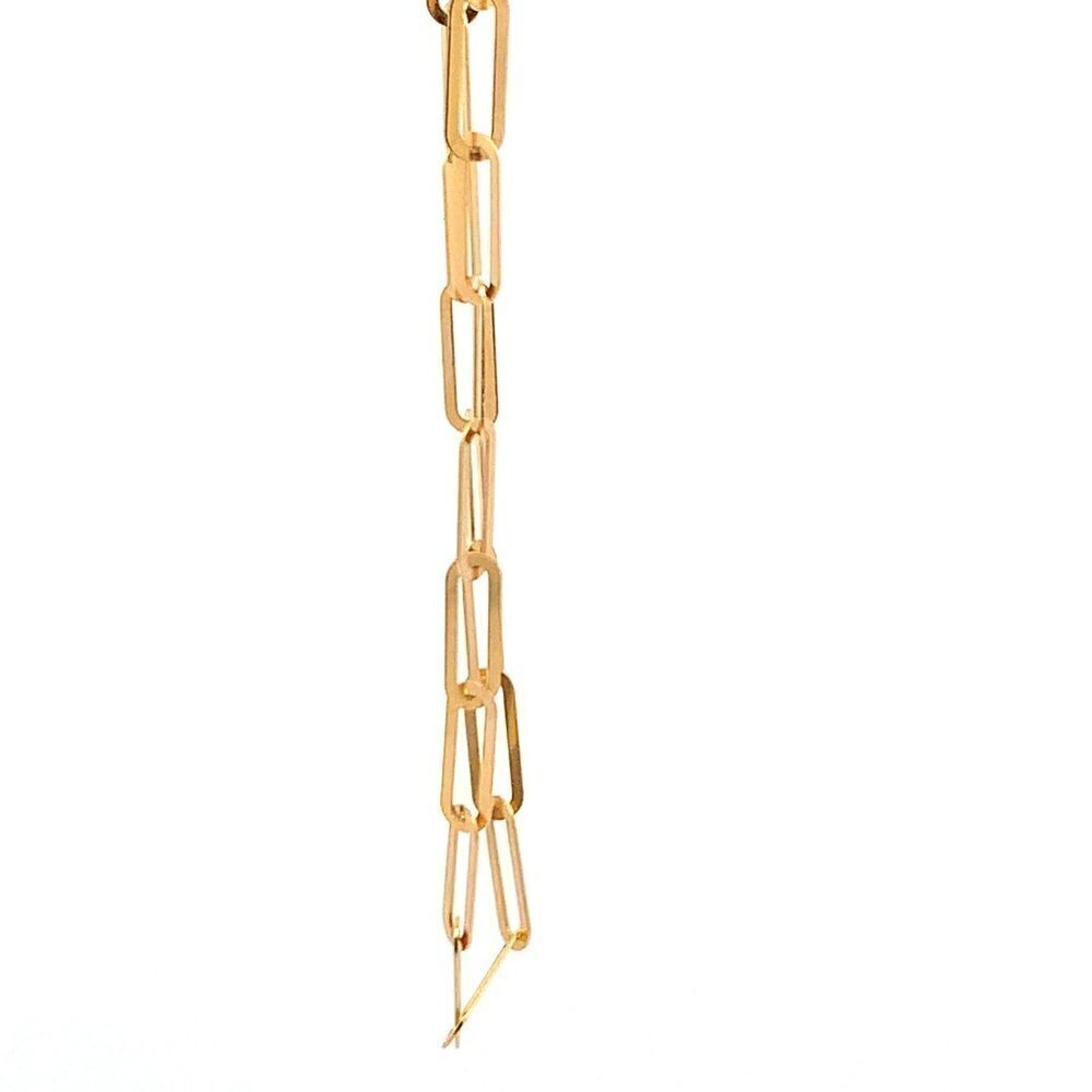 18K Yellow Gold Bracelet Paperclip Link 1.72 grams 7 inches - Picture 7 of 8